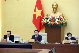 Chủ tịch Quốc hội Vương Đình Huệ phát biểu. (Ảnh: Phạm Kiên/TTXVN)