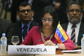 Ngoại trưởng Delcy Rodrígue tại Hội nghị thượng đinh Mercosur ở Luque, Paraguay. (Nguồn: AFP/TTXVN)