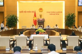 Phiên họp thứ 48 Ủy ban Thường vụ Quốc hội khóa XIII. (Ảnh: Trọng Đức/TTXVN)