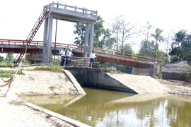 Hệ thống cống ngăn xâm nhập mặn tại Hậu Giang. (Nguồn: TTXVN)