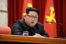Nhà lãnh đạo Kim Jong-Un phát biểu tại một hội nghị của Ban chấp hành Trung ương Đảng Lao động Triều Tiên. (Nguồn: Reuter/TTXVN)