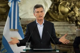Tổng thống Argentina Mauricio Macri phát biểu tại Buenos Aires ngày 7/4. (Nguồn: THX/TTXVN)
