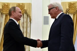 Tổng thống Nga Vladimir Putin tiếp Ngoại trưởng Đức Frank-Walter Steinmeier. (Nguồn: AFP/TTXVN)
