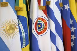 Các quốc gia trong khối Mercosur. (Nguồn: voxpopuli.ec)