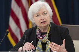 Chủ tịch Fed Janet Yellen phát biểu trong cuộc họp báo ở thủ đô Washington, DC. (Nguồn: AFP/TTXVN)