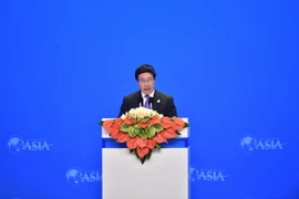 Phó Thủ tướng, Bộ trưởng Ngoại giao Việt Nam Phạm Bình Minh phát biểu tại lễ khai mạc Hội nghị. (Nguồn: THX/TTXVN)