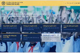Năm nay, lần đầu tiên Hà Nội tuyển sinh đầu cấp trực tuyến. (Ảnh: PV/Vietnam+)