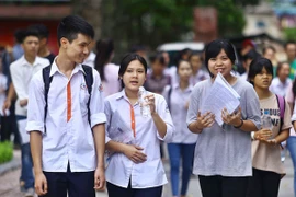 Học sinh dự thi trung học phổ thông quốc gia năm 2016. (Ảnh:TTXVN)