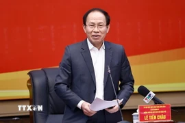 Ông Lê Tiến Châu, Ủy viên Trung ương Đảng, Bí thư Thành ủy, đại biểu Quốc hội khóa XV, giữ chức vụ Trưởng Đoàn đại biểu Quốc hội khóa XV thành phố Hải Phòng. (Nguồn: TTXVN)