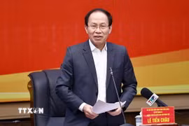 Ông Lê Tiến Châu, Ủy viên Trung ương Đảng, Bí thư Thành ủy, đại biểu Quốc hội khóa XV, giữ chức vụ Trưởng Đoàn đại biểu Quốc hội khóa XV thành phố Hải Phòng. (Nguồn: TTXVN)
