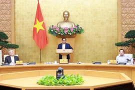 Thủ tướng Phạm Minh Chính chủ trì Phiên họp Chính phủ chuyên đề về xây dựng pháp luật tháng 12 năm 2024. (Ảnh: Dương Giang/TTXVN)