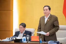 Chủ tịch Quốc hội Trần Thanh Mẫn phát biểu. (Ảnh: TTXVN phát)
