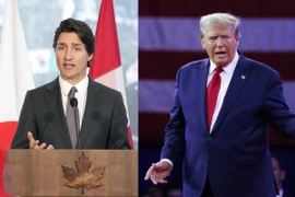 Thủ tướng Canada Justin Trudeau vàTổng thống đắc cử Mỹ Donald Trump. (Nguồn: TTXVN)