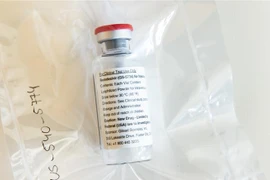 Thuốc kháng virus Remdesivir được giới thiệu trong một cuộc họp báo ở Hamburg, Đức ngày 8/4/2020. (Ảnh: AFP/TTXVN)