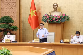 Thủ tướng Phạm Minh Chính phát biểu tại Phiên họp Chính phủ tháng 7/2021. (Ảnh: Dương Giang/TTXVN)