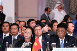 Chủ tịch Quốc hội Nguyễn Thị Kim Ngân cùng đoàn đại biểu cấp cao Quốc hội Việt Nam dự hội nghị MSEP3. (Ảnh: Trọng Đức/TTXVN)