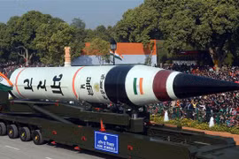 Tên lửa Agni V của Ấn Độ. Ảnh minh họa. (Nguồn: AFP/TTXVN)