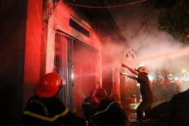 Hiện trường vụ cháy. (Ảnh: Phan Tuấn Anh/TTXVN)