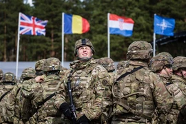 Binh sỹ Mỹ tham gia cuộc tập trận quân sự chung với các lực lượng của Ba Lan ở Zagan (Ba Lan) ngày 30/1/2017. (Ảnh: AFP/ TTXVN)