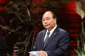 Thủ tướng Nguyễn Xuân Phúc phát biểu tại Phiên khai mạc Hội nghị thượng đỉnh P4G. (Ảnh: Thống Nhất/TTXVN)