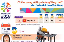 Cờ Vua mang về Huy chương Vàng thứ 7 cho đoàn thể thao Việt Nam