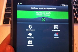 Sản phẩm Mobile Security của Bitdefender trên thiết bị Android (Ảnh:PV/Vietnam+)