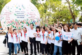 Các thông điệp hành động vì an toàn của trẻ em. (Ảnh minh họa: PV/Vietnam+)