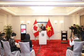 Bộ trưởng Phát triển Quốc tế Canada Ahmed Hussen gặp gỡ báo chí ngày 9/1 tại Hà Nội. (Ảnh: PV/Vietnam+)