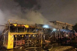 Hiện trường vụ việc (Ảnh: Cộng tác viên N.Đ) 