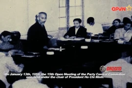 Một cảnh từ phim tài liệu ''Đồng Khởi tự cứu mình'' (Điện ảnh Quân đội nhân dân). (Ảnh chụp màn hình)