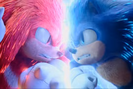 Nhím Sonic và Knuckles đối đầu trong phần hai. (Ảnh: CGV)