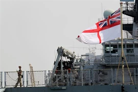 Tàu sân bay HMS Albion của Hải quân Hoàng gia Anh. (Ảnh: AFP/TTXVN)