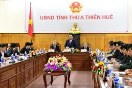 Thủ tướng Chính phủ Nguyễn Xuân Phúc phát biểu tại buổi làm việc. (Ảnh: Tường Vi/TTXVN)