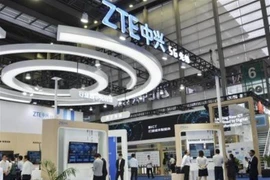 Một gian hàng của ZTE tại Hội chợ công nghệ cao Trung Quốc, Thâm Quyến ngày 14/11/2018. (Ảnh: Kyodo/ TTXVN)