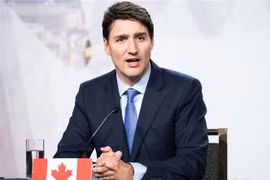 Thủ tướng Canada Justin Trudeau phát biểu tại Montreal ngày 7/12/2018. (Ảnh: AFP/ TTXVN)
