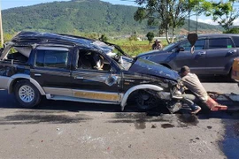 Hiện trường vụ tai nạn. (Ảnh: Nguyễn Dũng/TTXVN)