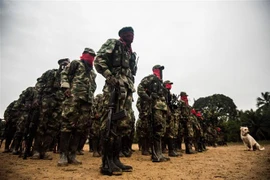 Các tay súng ELN tại khu vực Choco, Colombia, ngày 21/11/2017. (Ảnh: AFP/ TTXVN)