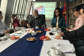 Đại sứ Venezuela tại Việt Nam Jorge Rondon Uzcategui tại buổi họp báo. (Ảnh: Diệu Hương/Vietnam+)