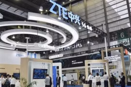 Một gian hàng của ZTE tại Hội chợ công nghệ cao Trung Quốc, Thâm Quyến ngày 14/11/2018. (Ảnh: Kyodo/ TTXVN)