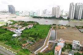 Một góc Khu đô thị mới Thủ Thiêm. (Ảnh: Quang Nhựt/TTXVN)