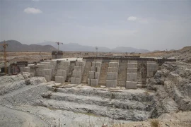 Công trình xây dựng đập Đại Phục hưng gần biên giới Sudan-Ethiopia. (Nguồn: AFP/TTXVN)