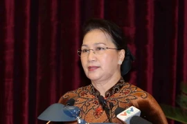 Chủ tịch Quốc hội Nguyễn Thị Kim Ngân phát biểu chỉ đạo hội nghị. (Ảnh: Phương Hoa/TTXVN)