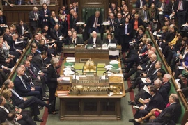 Toàn cảnh phiên bỏ phiếu của Hạ viện về thỏa thuận sửa đổi Brexit ở London, ngày 29/1/2019. (Ảnh: THX/TTXVN)