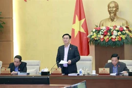 Chủ tịch Quốc hội Vương Đình Huệ phát biểu. (Ảnh: Doãn Tấn/TTXVN)