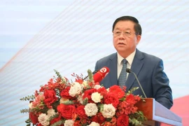 Bí thư Trung ương Đảng, Trưởng ban Tuyên giáo Trung ương Nguyễn Trọng Nghĩa phát biểu tại hội thảo. (Ảnh: Thanh Tùng/TTXVN)