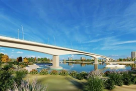 Phối cảnh thiết kế cầu Lại Xuân. (Ảnh: TTXVN)
