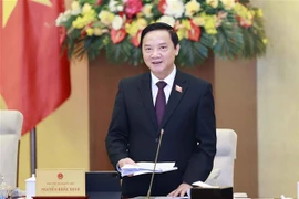 Phó Chủ tịch Quốc hội Nguyễn Khắc Định phát biểu. (Ảnh: Doãn Tấn/TTXVN)