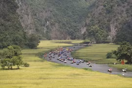 Khu du lịch Tam Cốc-Bích Động, xã Ninh Hải, huyện Hoa Lư, tỉnh Ninh Bình mùa lễ hội. (Ảnh: Minh Đức/TTXVN)