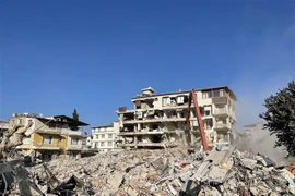 Khu vực hứng chịu động đất tại Antakya, thủ phủ tỉnh Hatay. (Ảnh: Hải Linh/TTXVN)