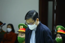 Bị cáo Nguyễn Văn Tứ, cựu Chánh Văn phòng Thành ủy Hà Nội, cựu Giám đốc Sở Kế hoạch và Đầu tư thành phố Hà Nội tại Phiên xét xử. (Ảnh: TTXVN)